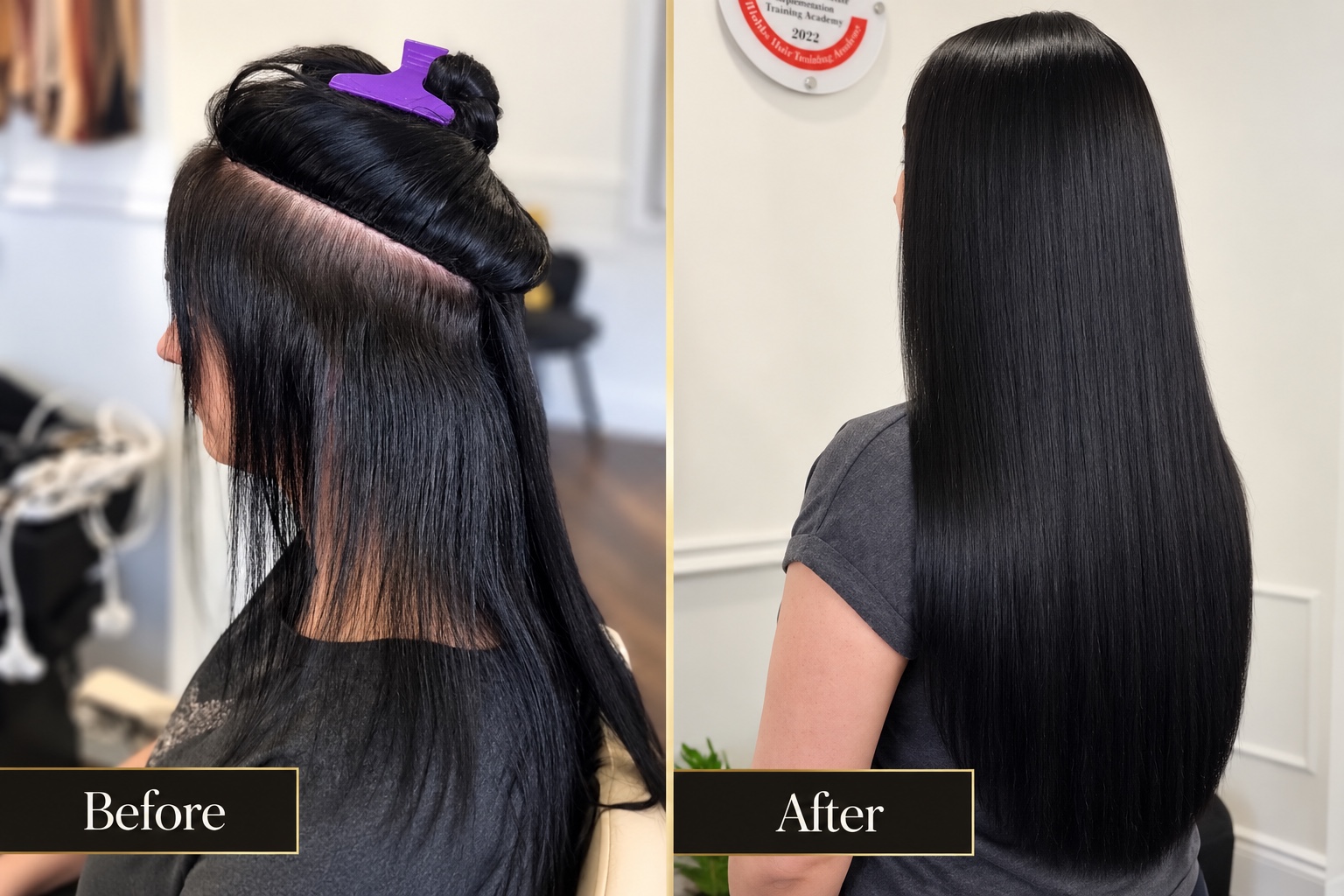 Black Silent Weaves™ installation and long sleek result at iHobbs
